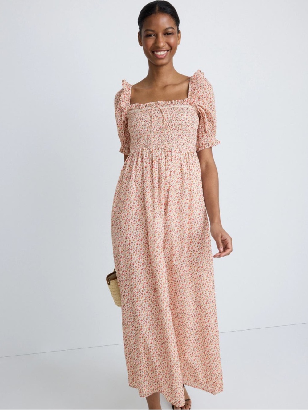 Hill House Women's Floral Scarlett Midi Nap Dress Medium